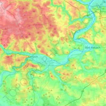 Mapa topográfico 93309, altitude, relevo
