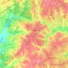Mapa topográfico Holly Springs, altitude, relevo