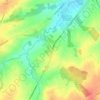 Mapa topográfico Jodoigne-Souveraine, altitude, relevo