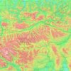 Mapa topográfico Niedere Tauern, altitude, relevo