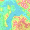 Mapa topográfico Lake Pend Oreille, altitude, relevo
