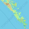 Mapa topográfico Gwaii Haanas National Park Reserve and Haida Heritage Site, altitude, relevo