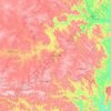 Mapa topográfico Encruzilhada, altitude, relevo
