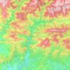 Mapa topográfico Alt Urgell, altitude, relevo