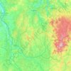 Mapa topográfico Nièvre, altitude, relevo