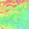 Mapa topográfico Estellerria / Tierra Estella, altitude, relevo