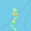 Mapa topográfico Talaud Islands, altitude, relevo