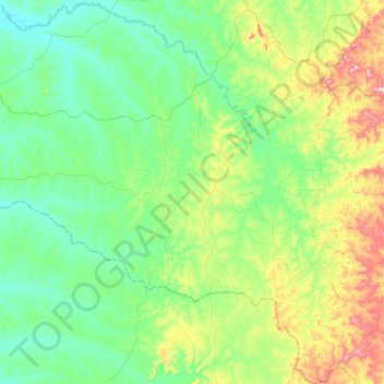 Mapa topográfico Goianorte, altitude, relevo
