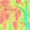 Mapa topográfico Miradouro da Fonte Luminosa, altitude, relevo