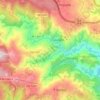 Mapa topográfico Louredo e Fornelos, altitude, relevo