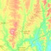 Mapa topográfico Coração de Maria, altitude, relevo