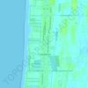 Mapa topográfico Long Beach, altitude, relevo