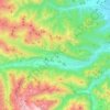 Mapa topográfico Demonte, altitude, relevo