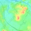 Mapa topográfico Radford Semele, altitude, relevo