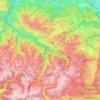 Mapa topográfico Haute-Ariège, altitude, relevo