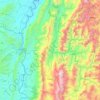 Mapa topográfico Guaduas, altitude, relevo