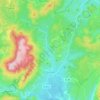 Mapa topográfico Tuchan, altitude, relevo