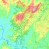 Mapa topográfico Águas de Lindoia, altitude, relevo