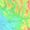 Mapa topográfico Castro Valley, altitude, relevo