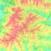 Mapa topográfico Fuquay-Varina, altitude, relevo