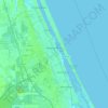 Mapa topográfico Daytona Beach, altitude, relevo