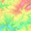 Mapa topográfico Chazelles-sur-Lyon, altitude, relevo