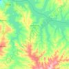 Mapa topográfico Alvorada do Sul, altitude, relevo