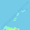 Mapa topográfico Shag Islands, altitude, relevo