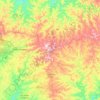 Mapa topográfico Laranjeiras do Sul, altitude, relevo