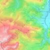 Mapa topográfico Lées-Athas, altitude, relevo