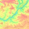 Mapa topográfico Albufeira de Belver, altitude, relevo