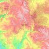 Mapa topográfico Ansel Adams Wilderness, altitude, relevo