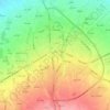 Mapa topográfico شهر آمل, altitude, relevo