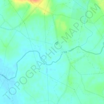 Mapa topográfico Crossboyne, altitude, relevo