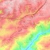 Mapa topográfico São João de Lourosa, altitude, relevo