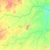 Mapa topográfico Mecula, altitude, relevo