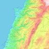Mapa topográfico Monte Líbano, altitude, relevo