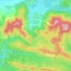 Mapa topográfico Canicosa de la Sierra, altitude, relevo
