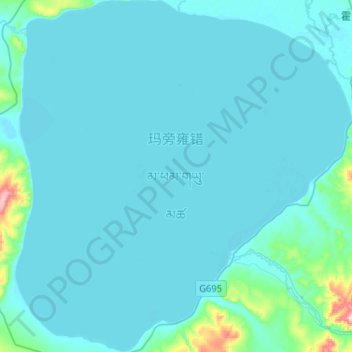 Mapa topográfico Lake Manasarovar, altitude, relevo