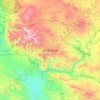 Mapa topográfico Gila Wilderness, altitude, relevo