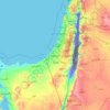 Mapa topográfico Israel, altitude, relevo