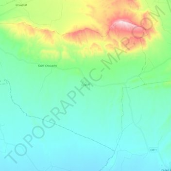 Mapa topográfico Tarmount, altitude, relevo
