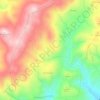 Mapa topográfico Pombares, altitude, relevo