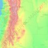 Mapa topográfico Mendoza, altitude, relevo