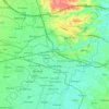 Mapa topográfico Surakarta, altitude, relevo