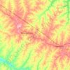 Mapa topográfico Lavínia, altitude, relevo
