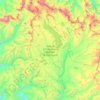 Mapa topográfico Área de Conservación Regional de Ausangate, altitude, relevo