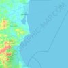 Mapa topográfico Bluefields (Municipio), altitude, relevo