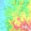 Mapa topográfico Berzano di Tortona, altitude, relevo