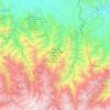 Mapa topográfico Área de Conservación Regional Q’eros-Kosñipata, altitude, relevo